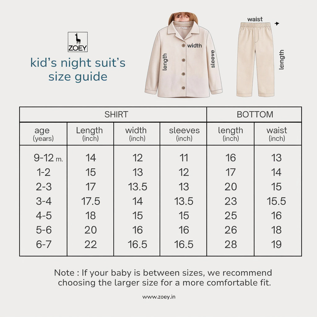 The Blue Yawn Club Muslin Nightsuit (Short Sleeves)