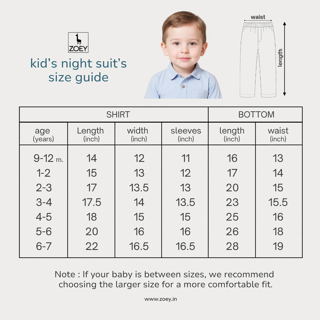 Peony Buds Organic Muslin Nightsuit