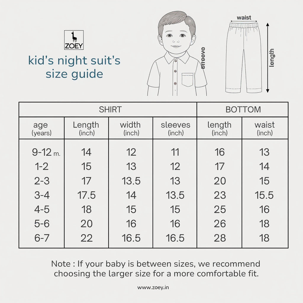 Auli Dreams Kids Night Suit (Flannel Cotton)