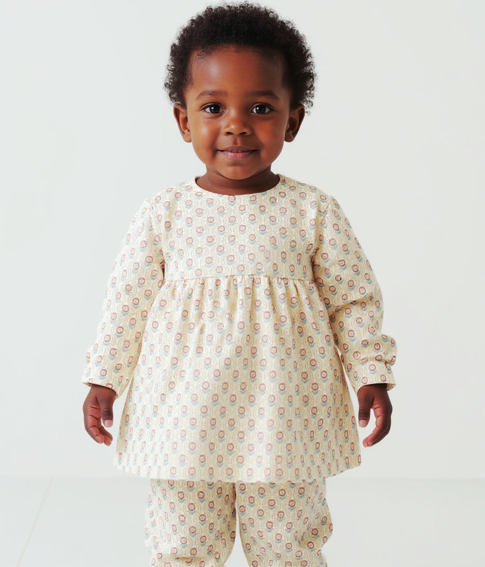 Daisy Doodle Cotton Girls Night Suit