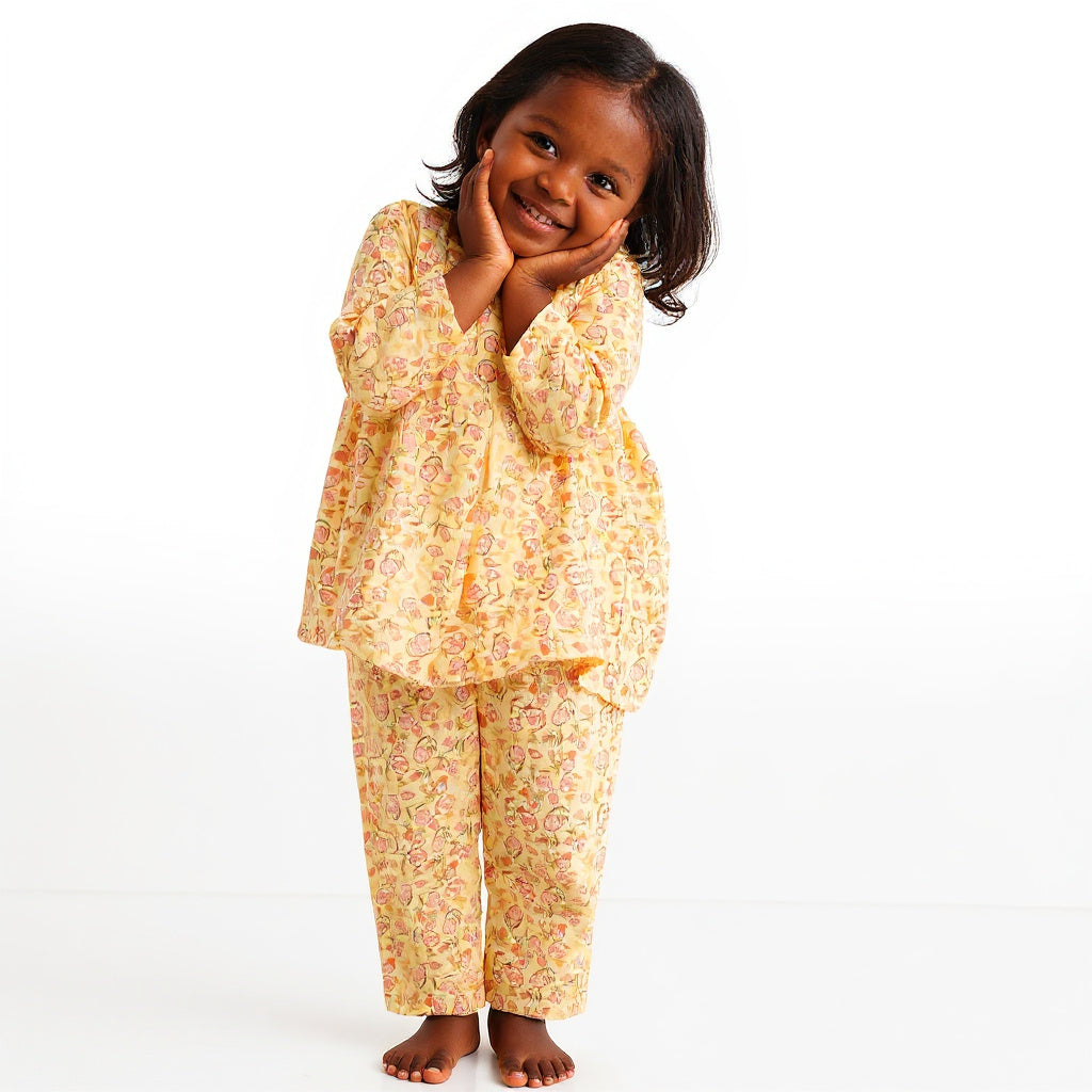 Little Miss Marigold Muslin Girls Night Suit