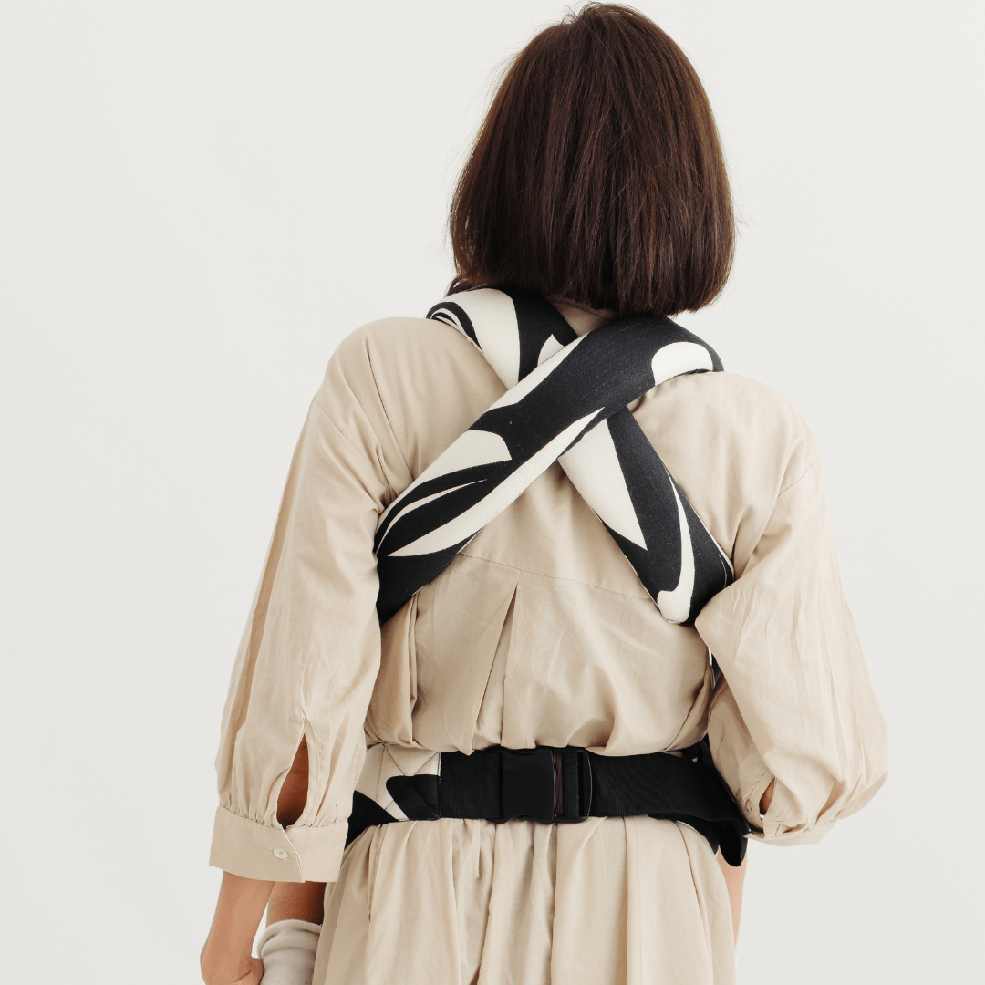 Zoey Baby Carriers Zoey’s Baby Carrier, Made Of Linen Cotton, Safe & Ergonomic, 2 Carry Positions, for 4 Months to 3 Year Old Baby (Abstract Print)