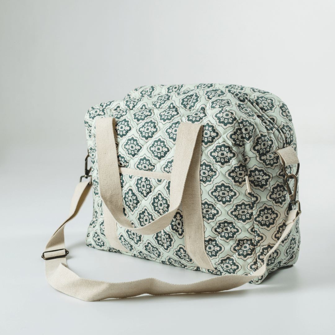 Zoey diaper bag Emerald Trellis Diaper Bag (100% Cotton)