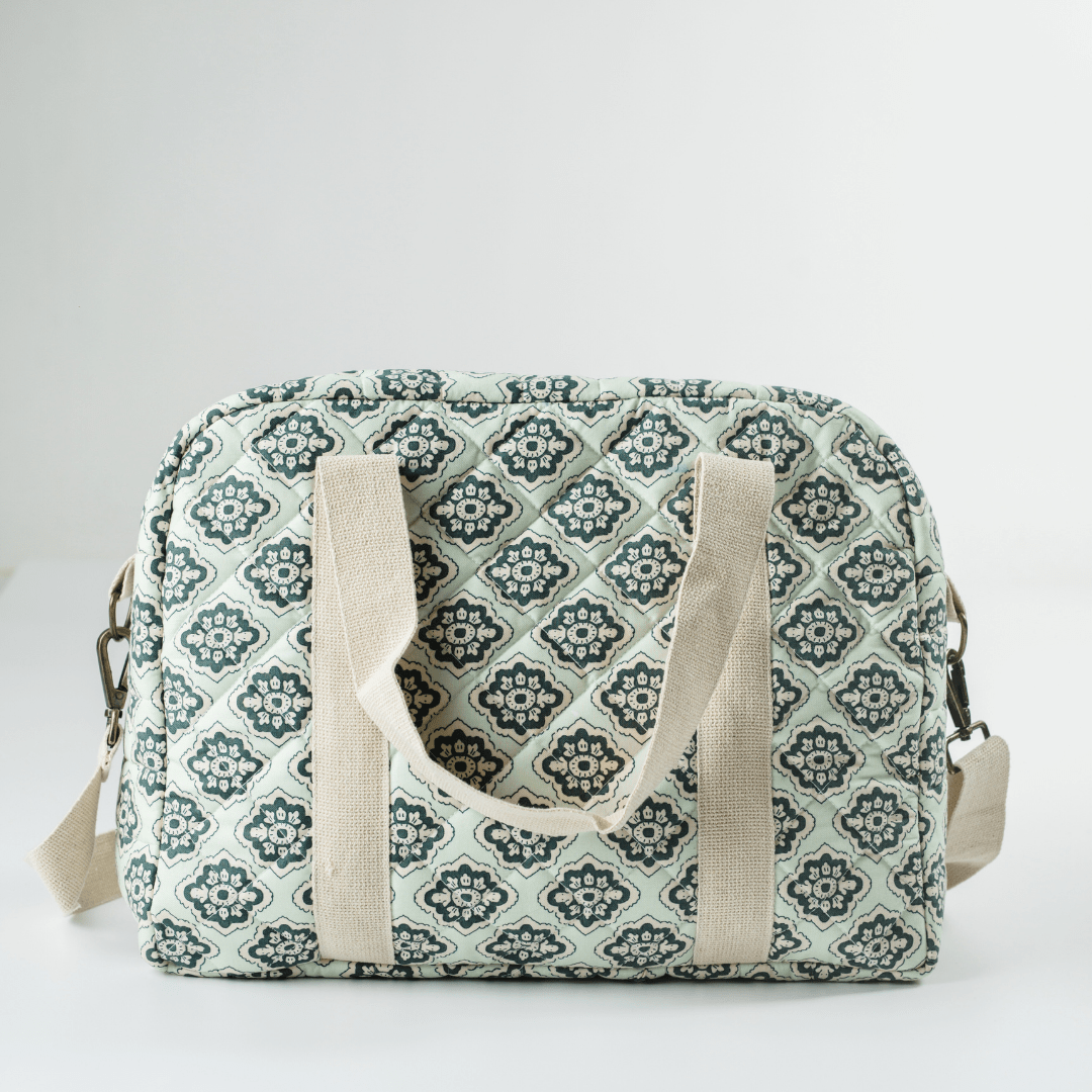 Zoey diaper bag Emerald Trellis Diaper Bag (100% Cotton)