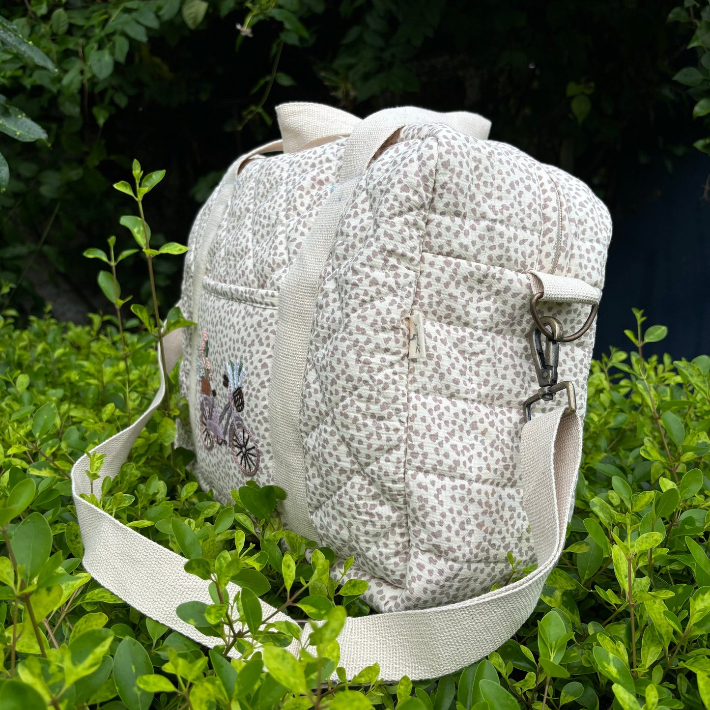 Zoey diaper bag Hand Embroidered Happy Trails Diaper Bag