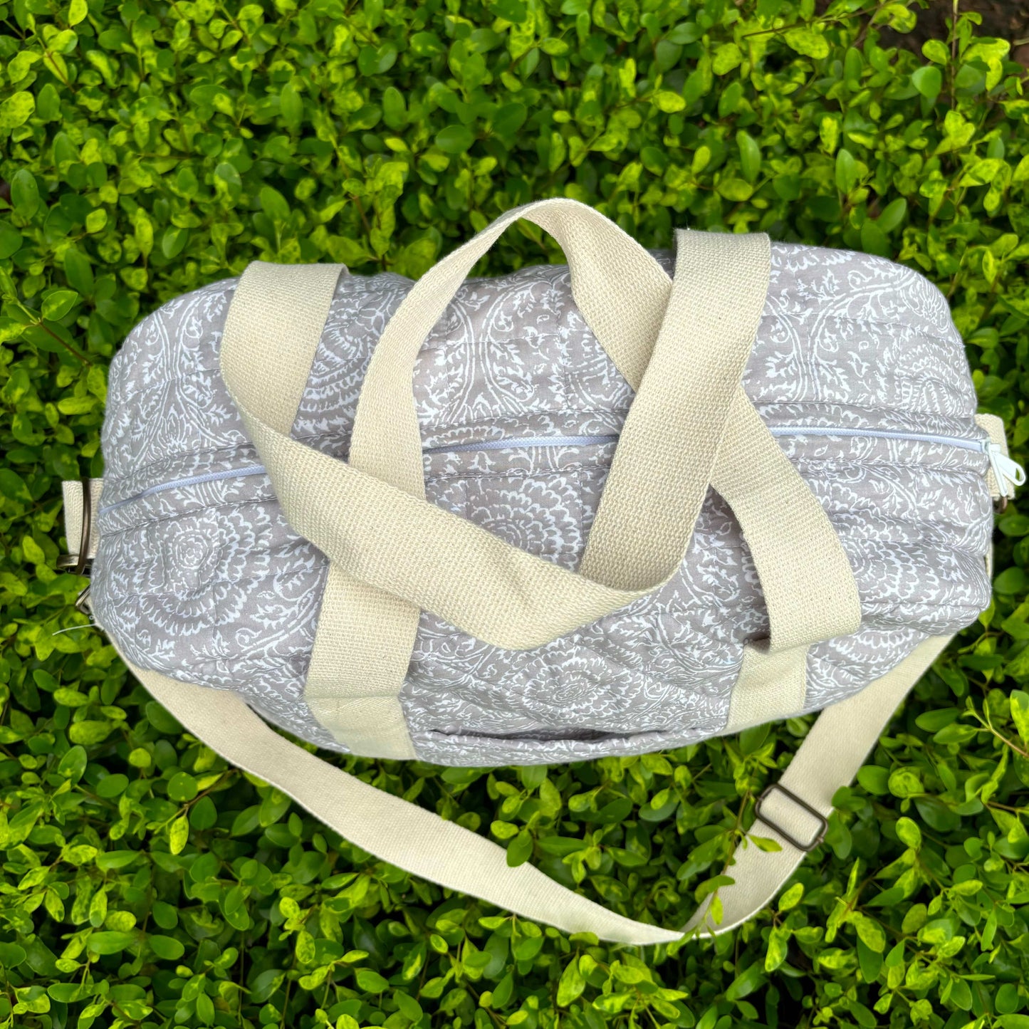 Zoey diaper bag Latte Garden Diaper Bag (100% Cotton)
