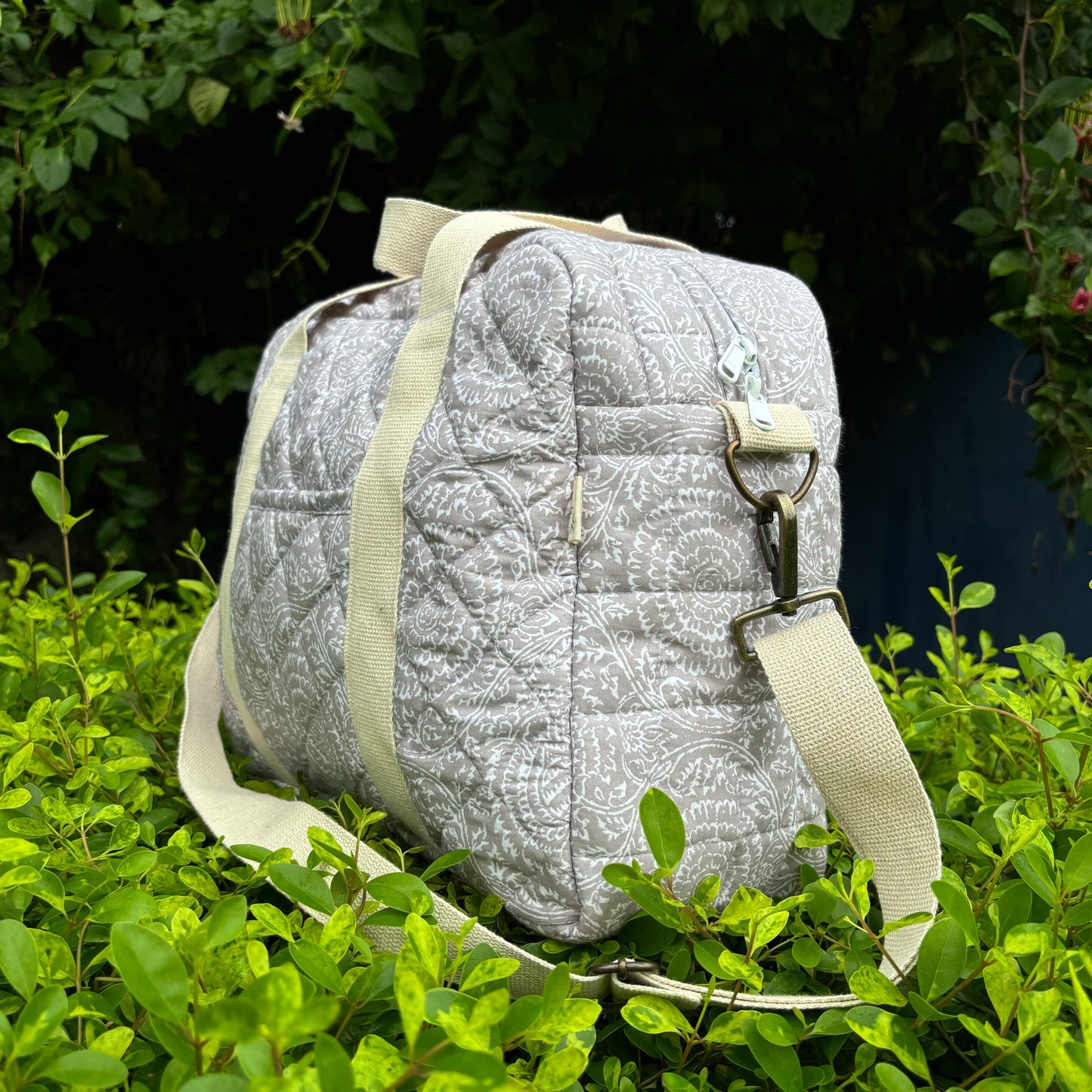 Zoey diaper bag Latte Garden Diaper Bag (100% Cotton)