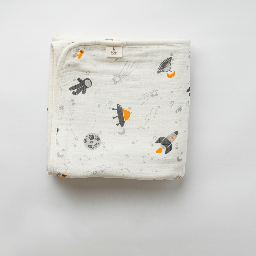 Zoey Hooded towel Daddy's Little Astronaut Muslin Hooded Towel