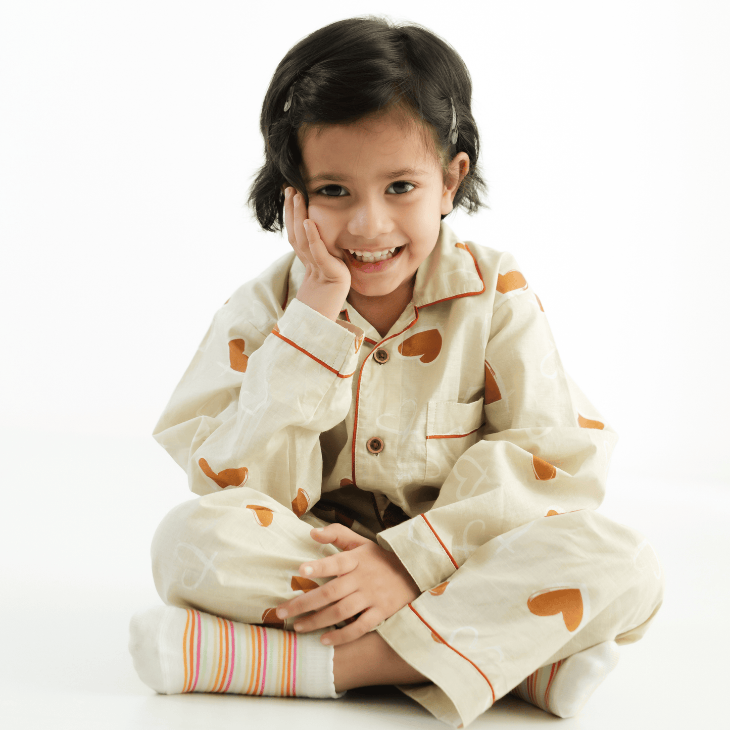 Heart Mode On -  Kids Night Suit (Personalised)