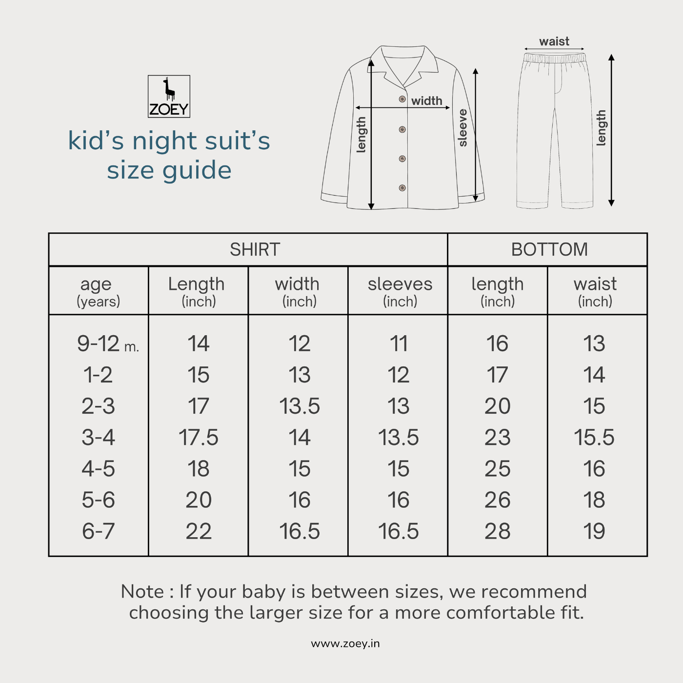 Hug Me Tight -  Kids Night Suit (Personalised)