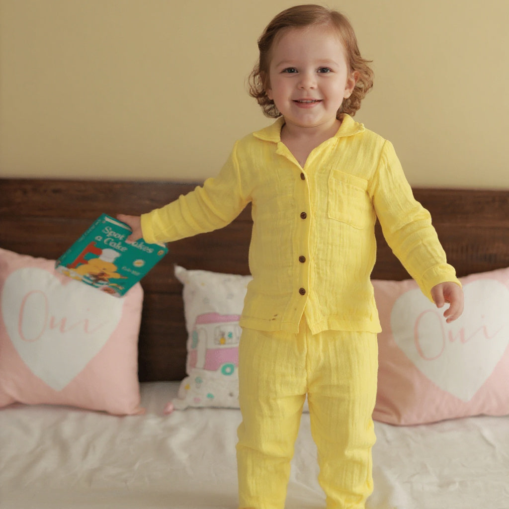 Lemon Drop Organic Muslin Nightsuit