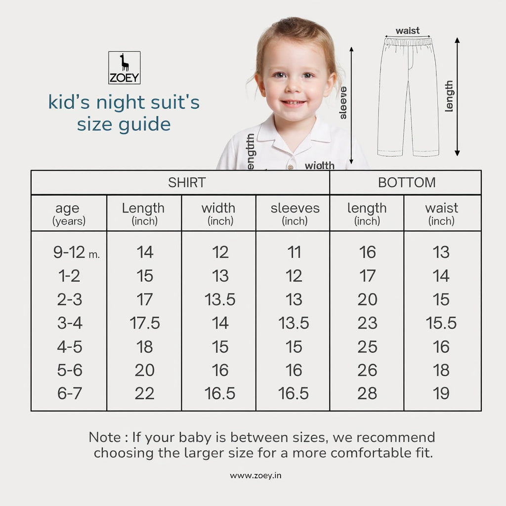 Little Leaflet Cotton Kids Night Suit