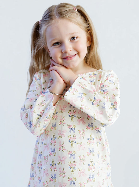 Pretty Bows Girls Night Suit