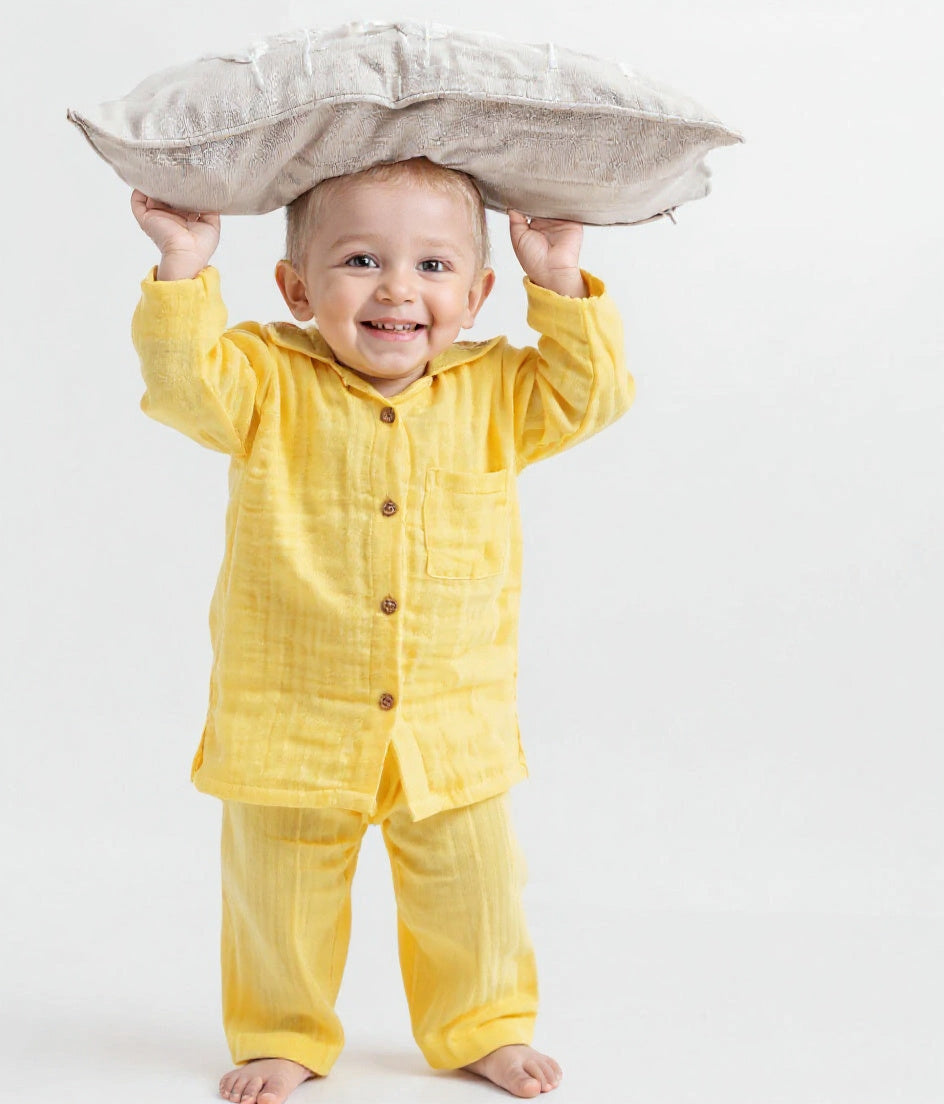 Lemon Drop Organic Muslin Nightsuit
