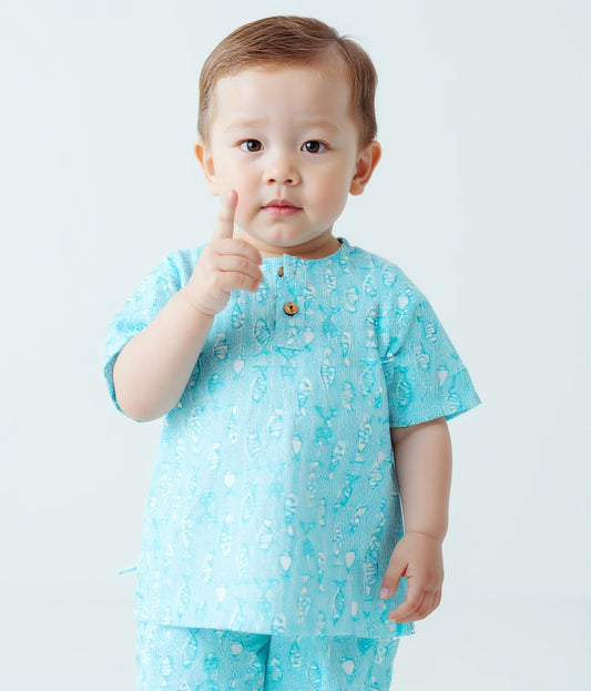 Coastal Cutie Kurta Style Night Suit