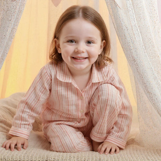 Pillowtime Pink Cotton Kids Night Suit