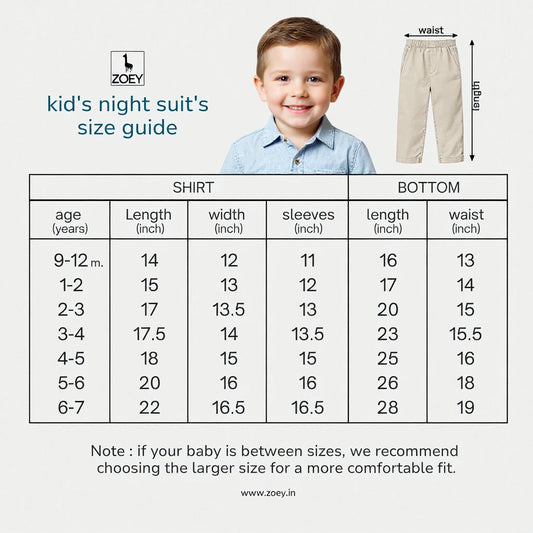 Olive Hush Organic Children Pyjama Set – Muslin Nightsuit