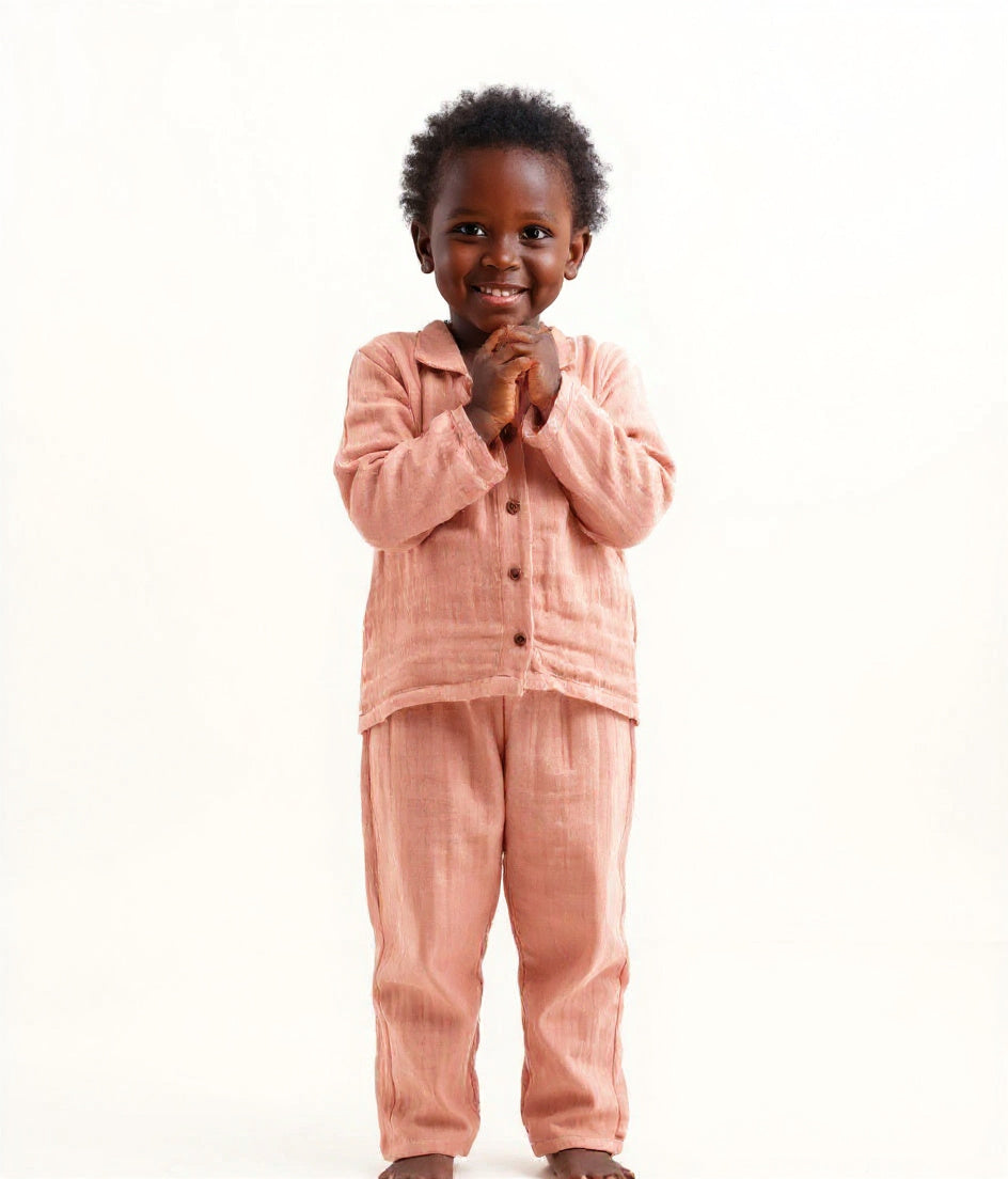 Peony Buds Organic Muslin Nightsuit