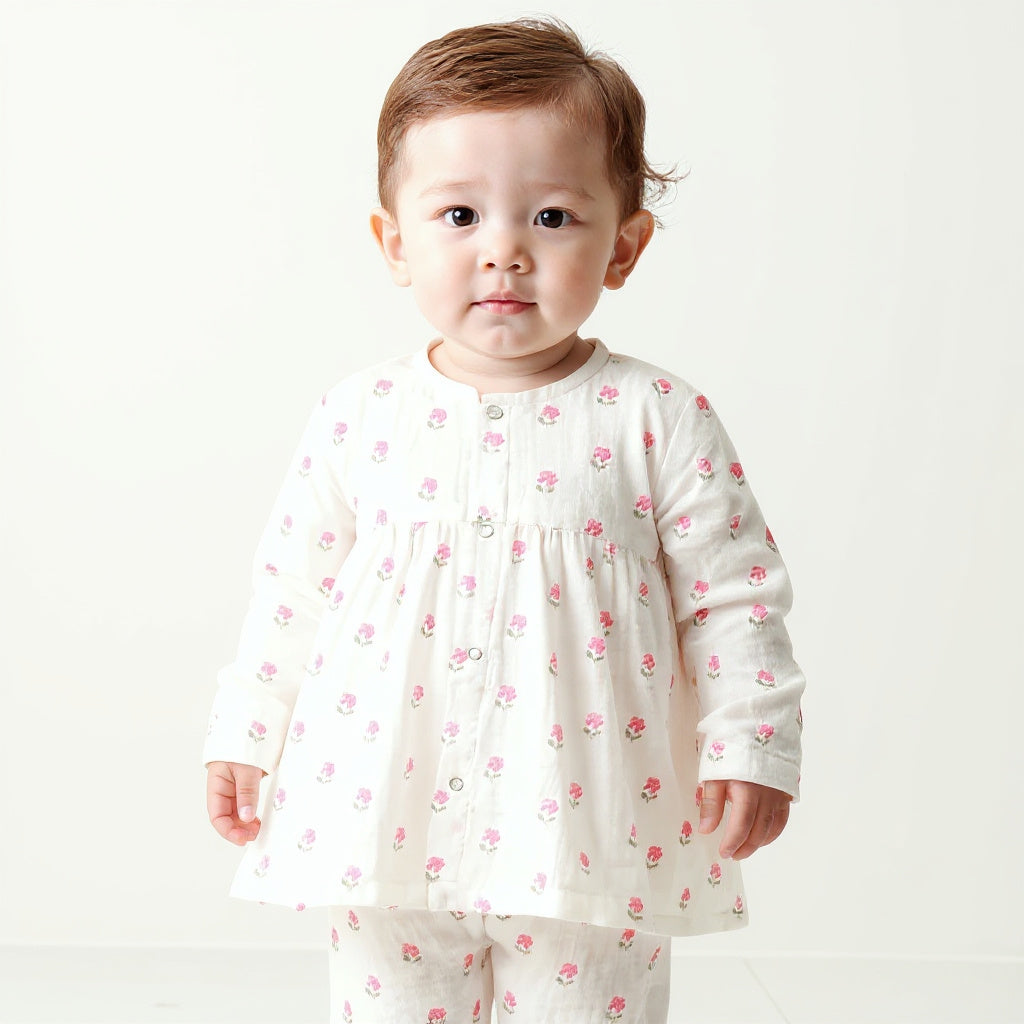 Morning Cuddles Muslin Girls Night Suit