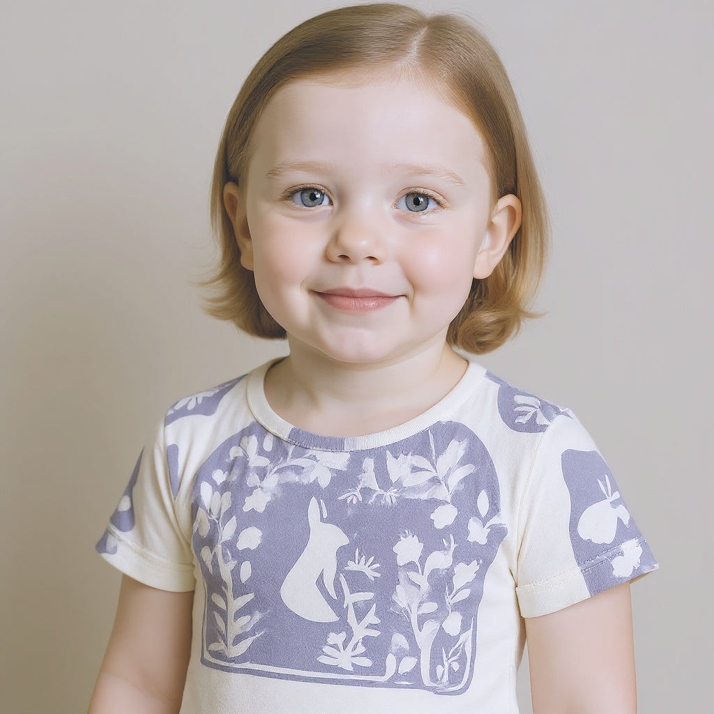 Lavender Meadow Kids Night Suit (Pure Cotton)