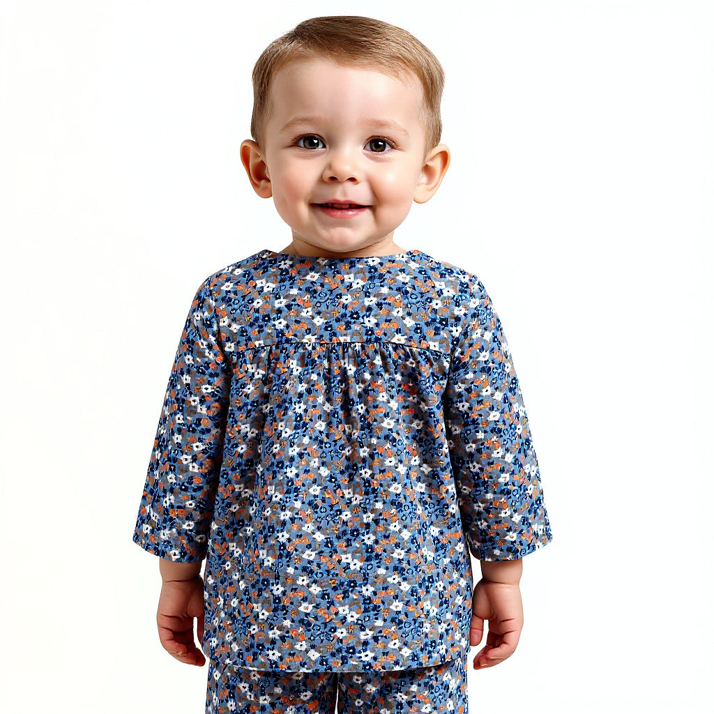 Midnight Garden Muslin Kids Night Suit for Girls