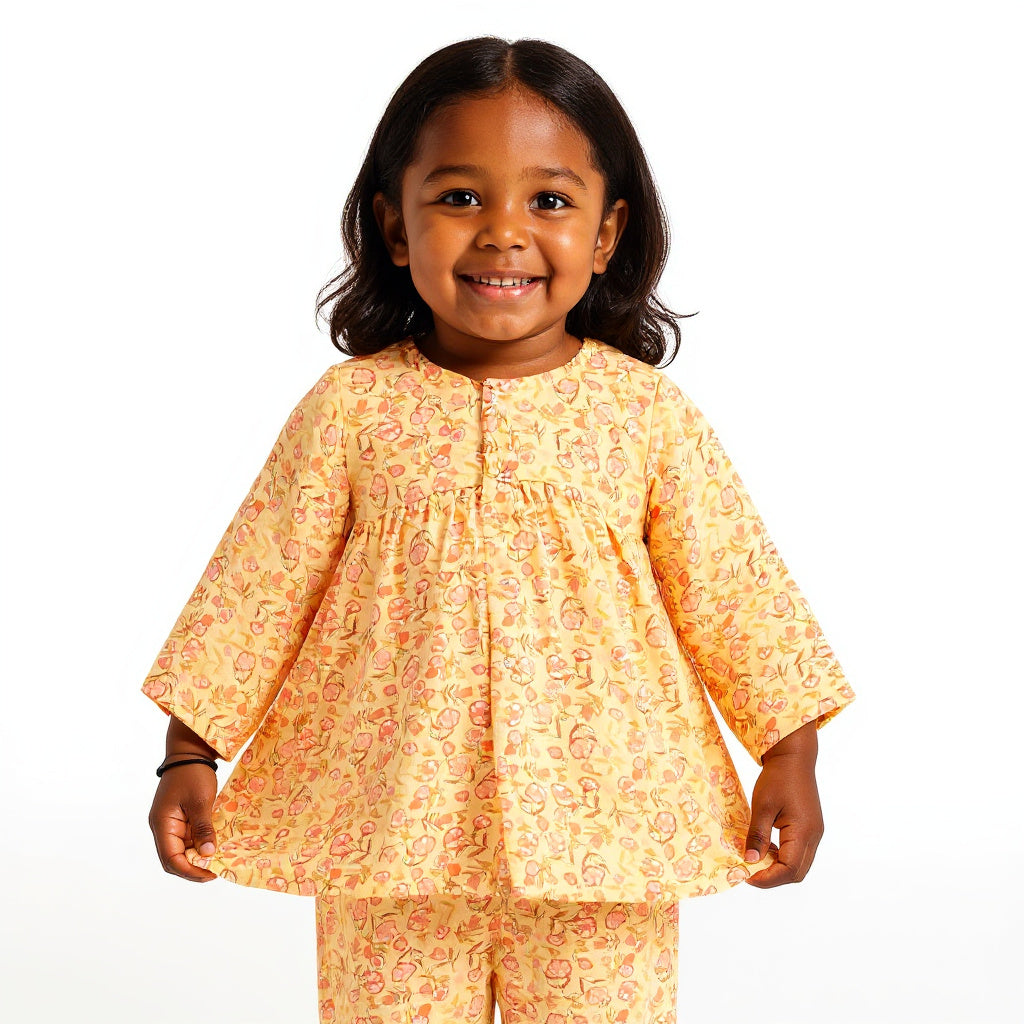 Little Miss Marigold Muslin Girls Night Suit