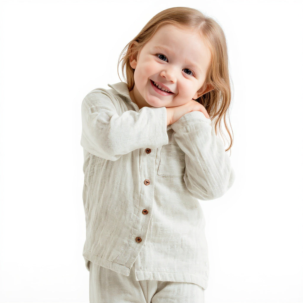 Olive Hush Organic Children Pyjama Set – Muslin Nightsuit
