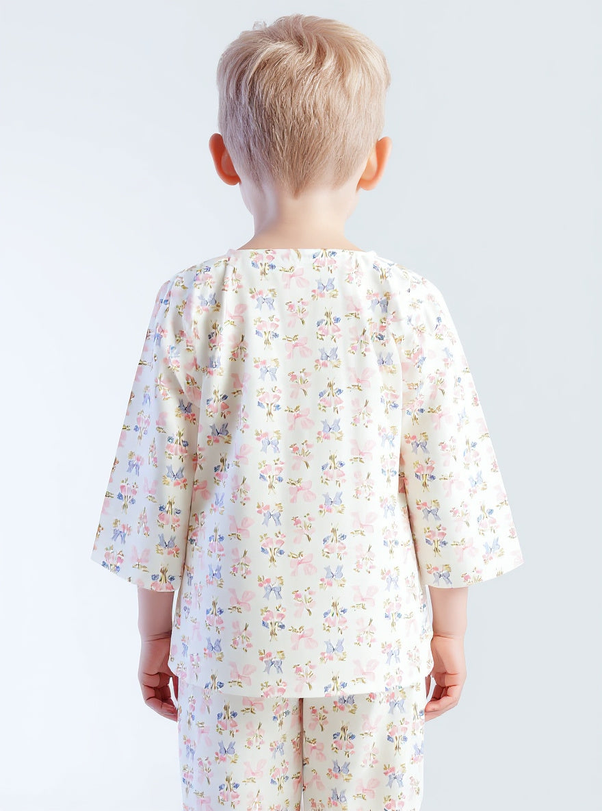 Pretty Bows Girls Night Suit