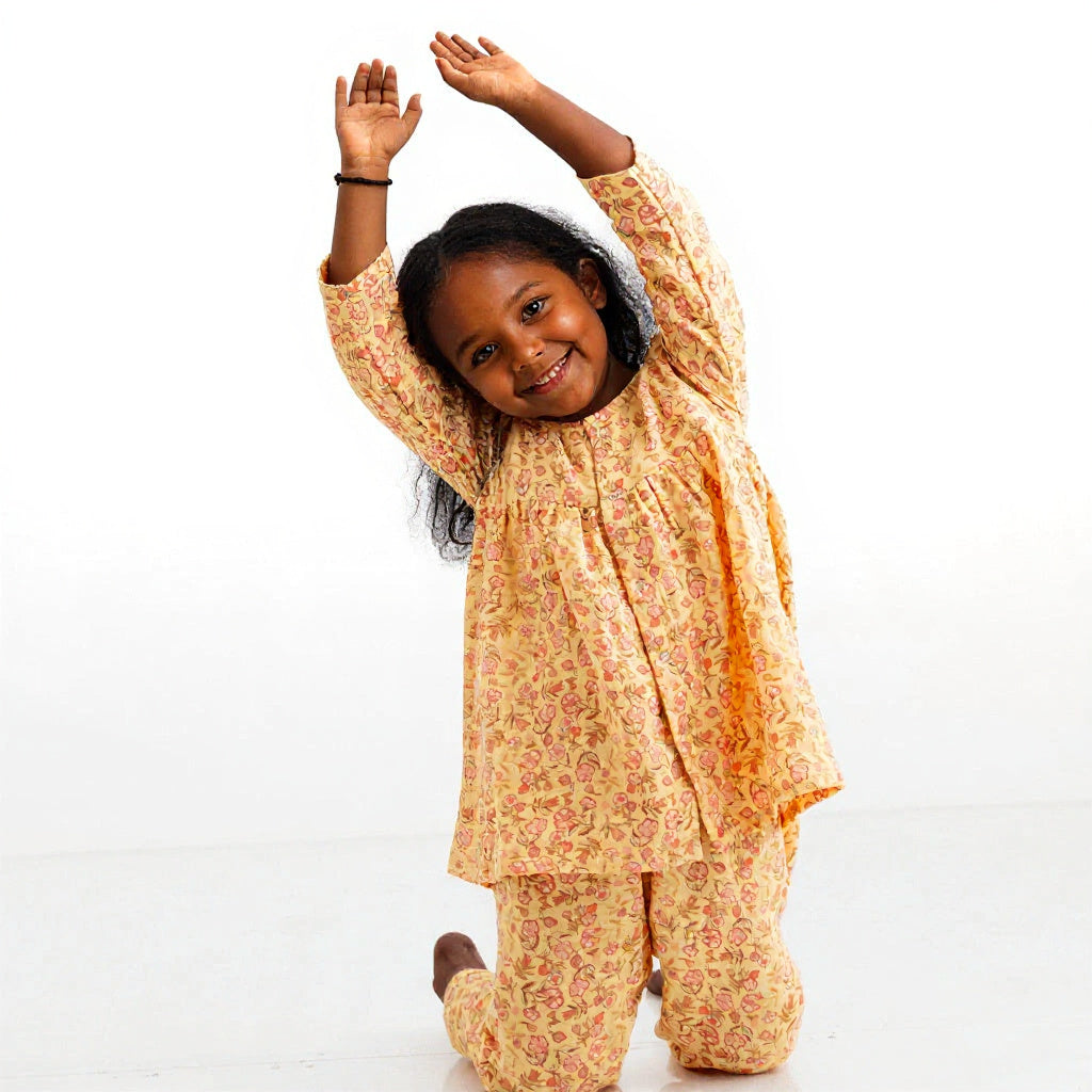 Little Miss Marigold Muslin Girls Night Suit