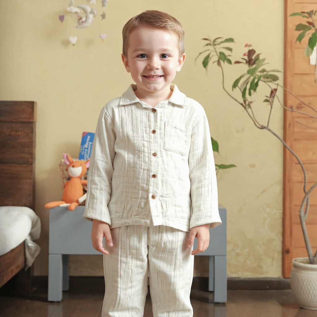 Olive Hush Organic Children Pyjama Set – Muslin Nightsuit