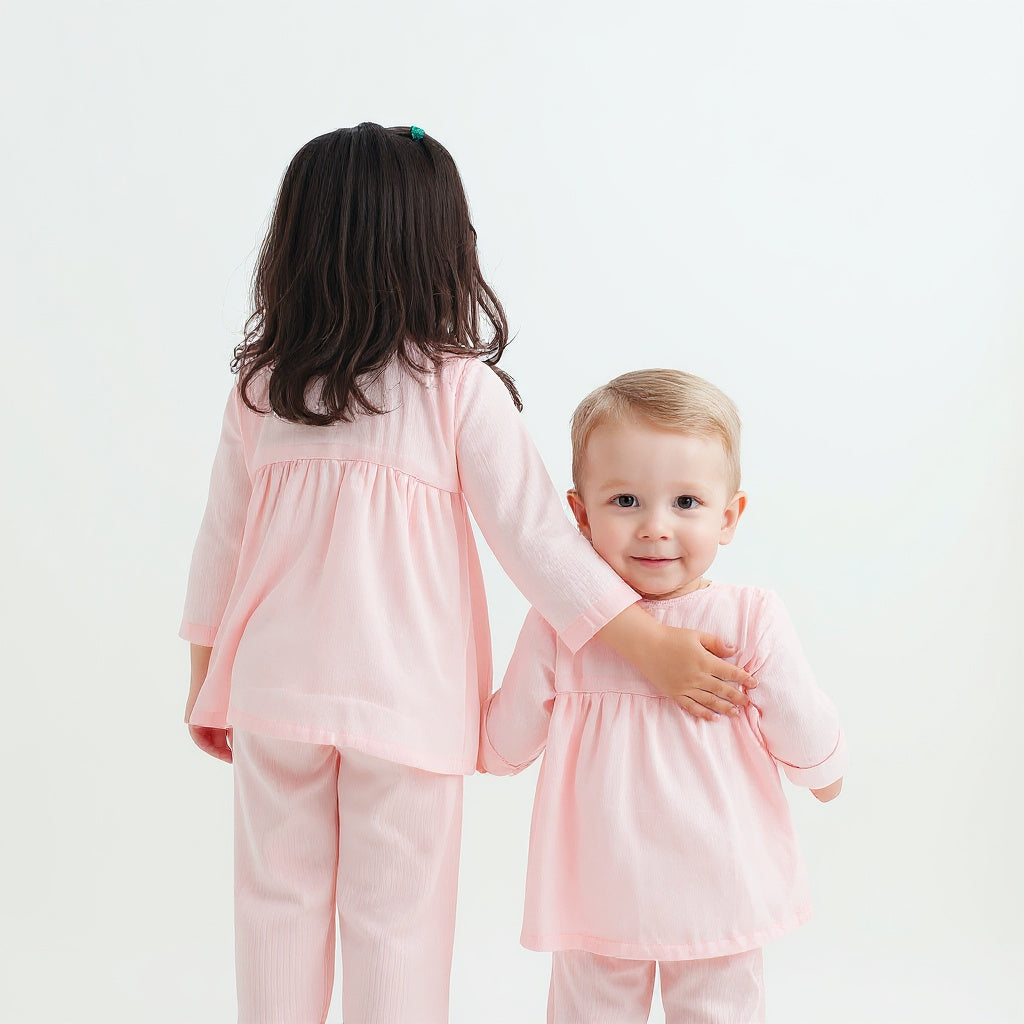 Twirly Whirly Muslin Kids Night Suit for Girls