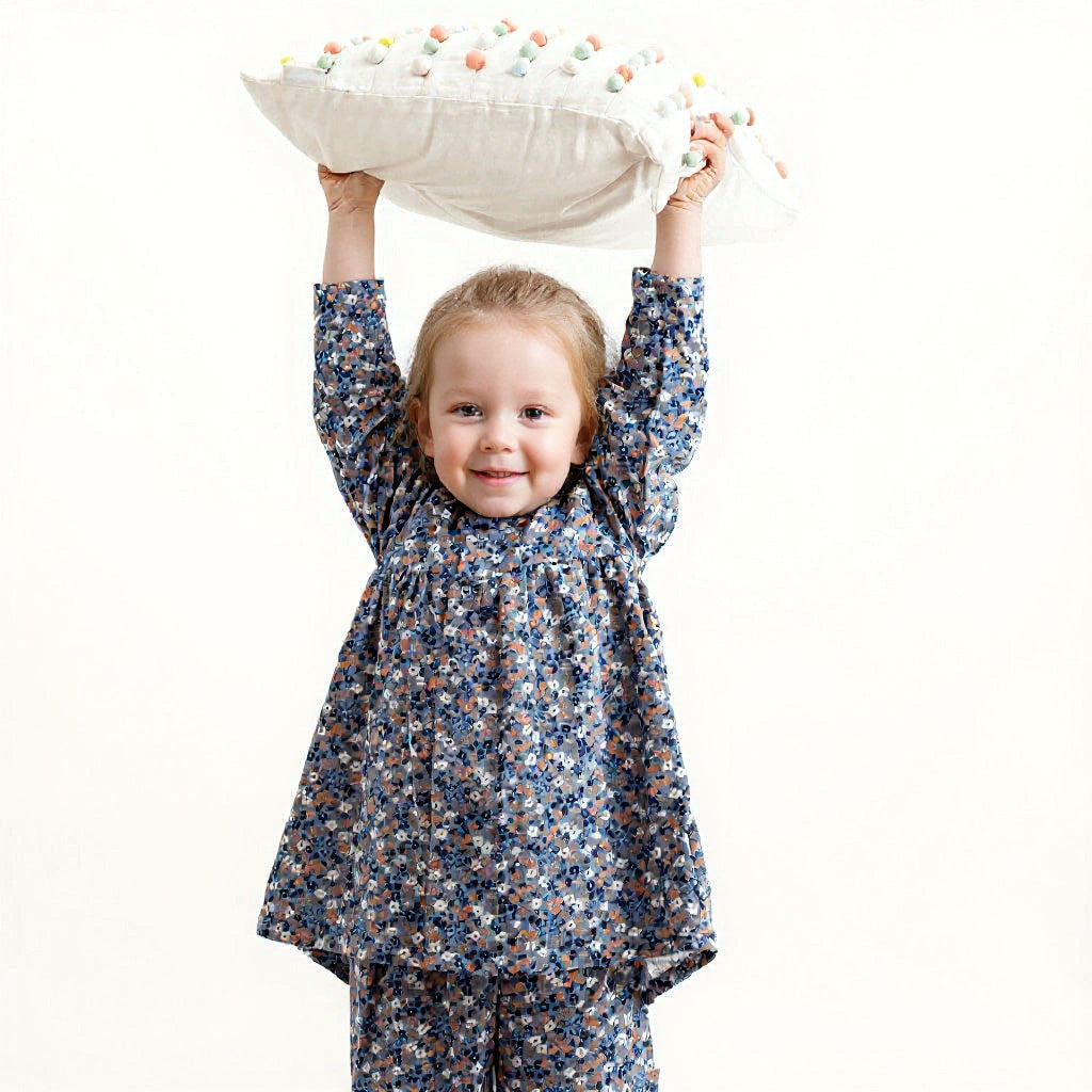 Midnight Garden Muslin Kids Night Suit for Girls