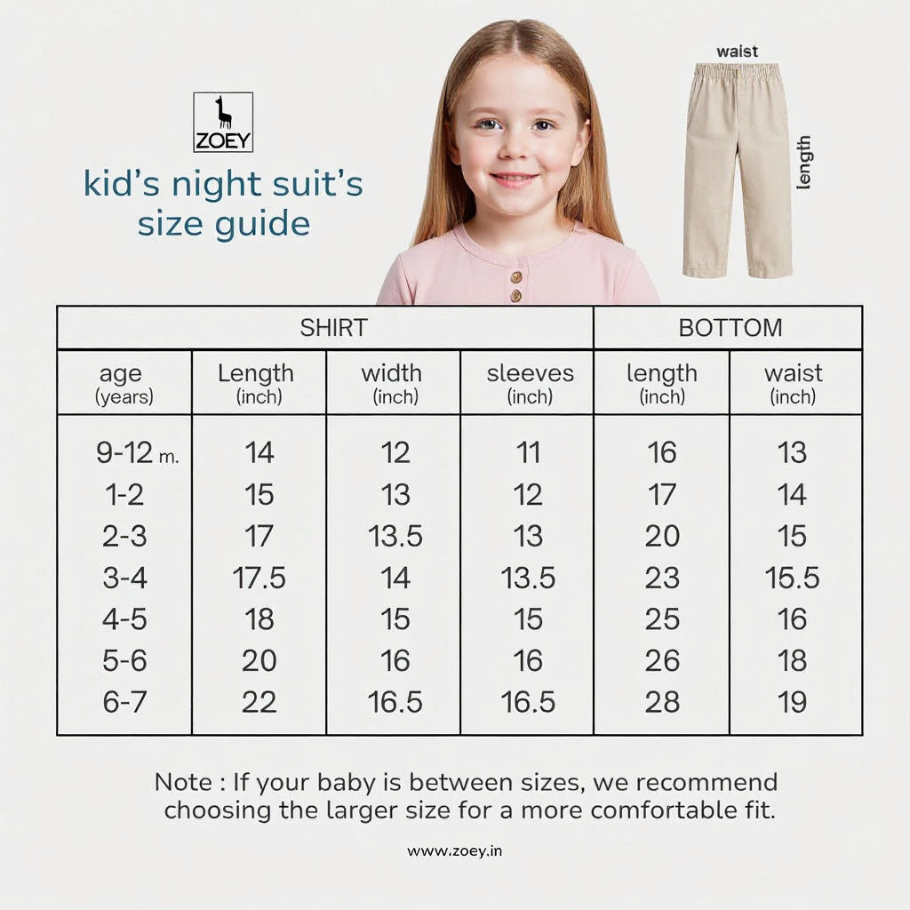 Roar & Rest Kids Night Suit (Pure Cotton)