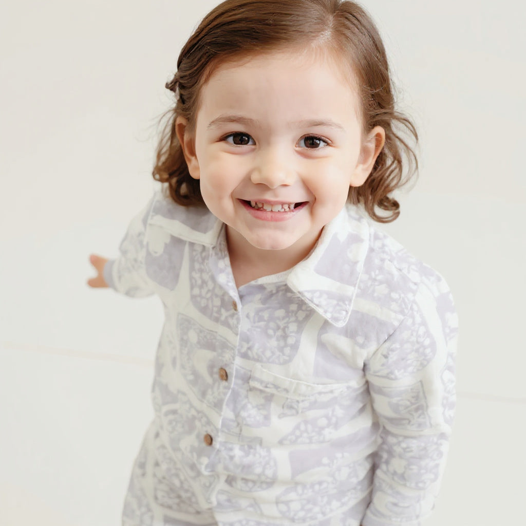 Lavender Meadow Kids Night Suit (Pure Cotton)