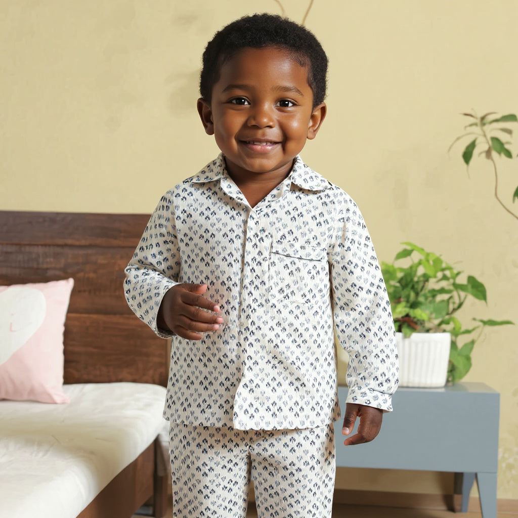 Little Leaflet Cotton Kids Night Suit