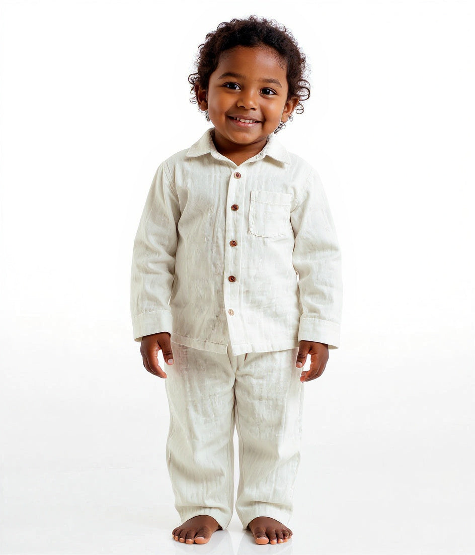 Olive Hush Organic Muslin Nightsuit