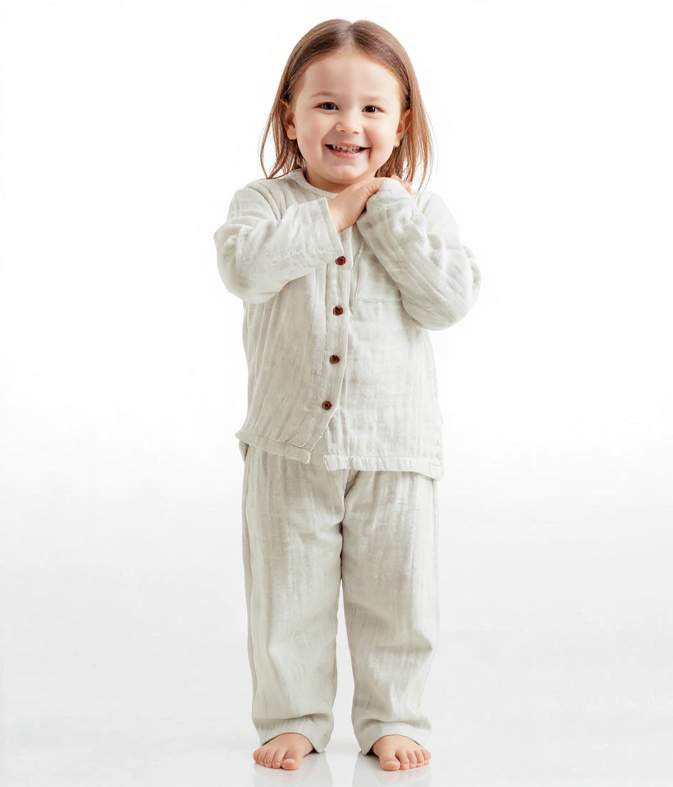Olive Hush Organic Children Pyjama Set – Muslin Nightsuit