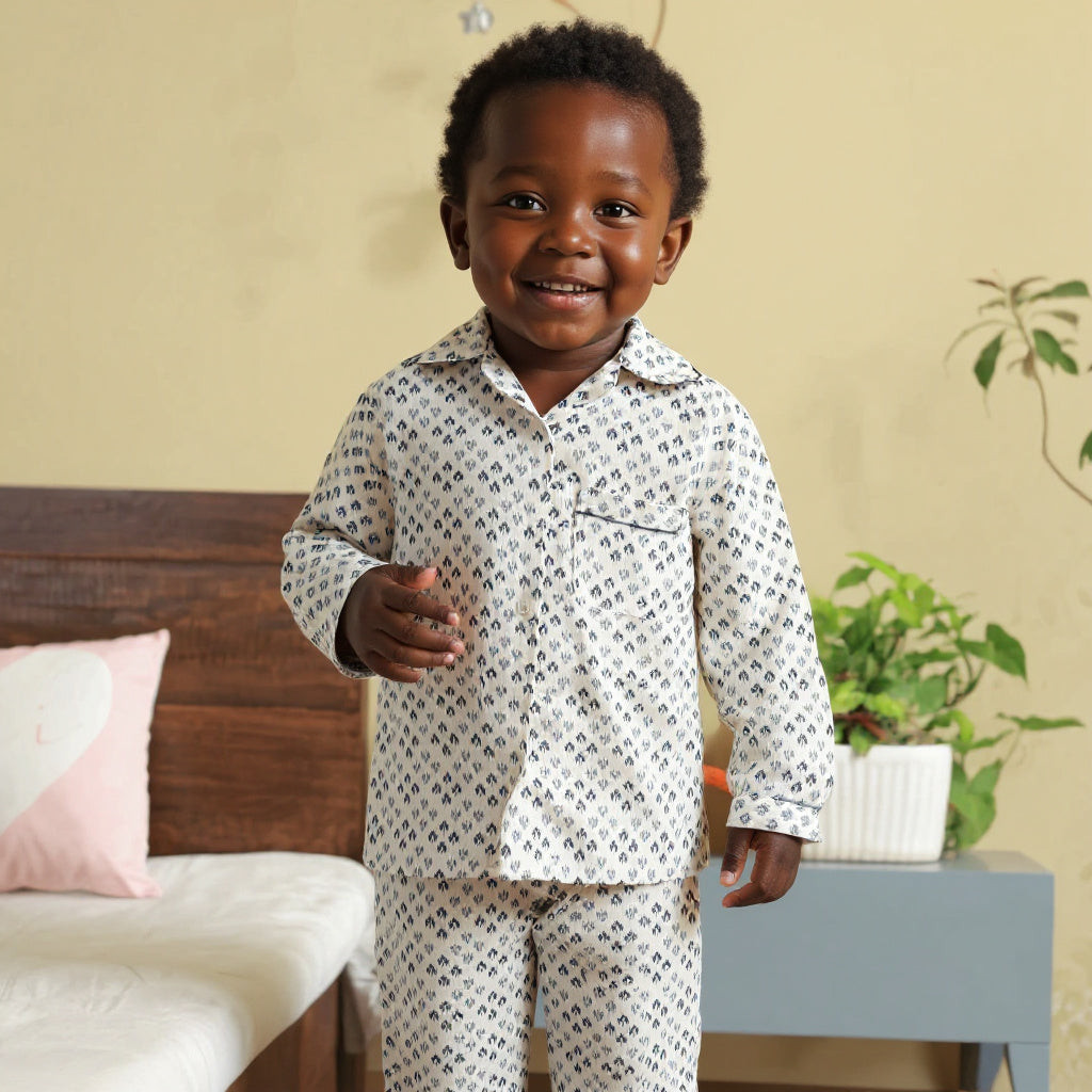Little Leaflet Cotton Kids Night Suit