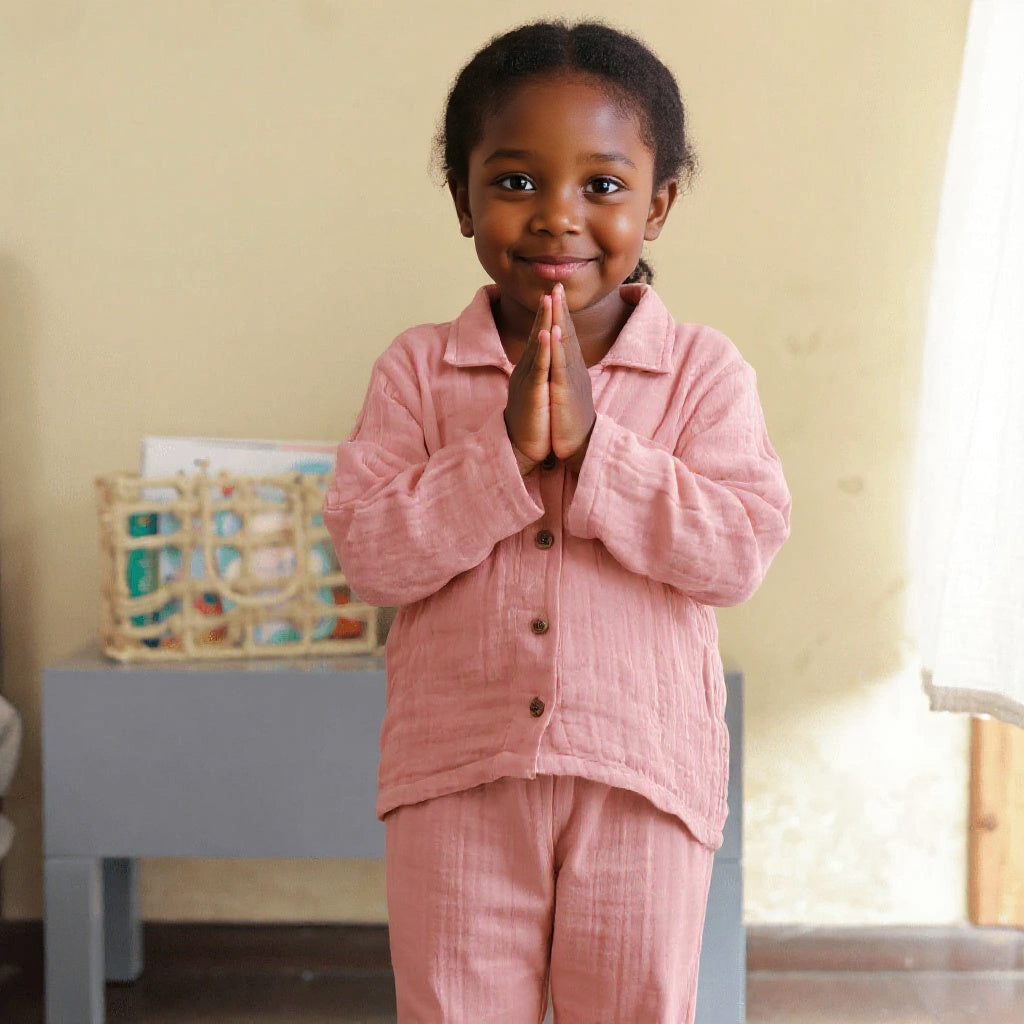 Peony Buds Organic Muslin Nightsuit