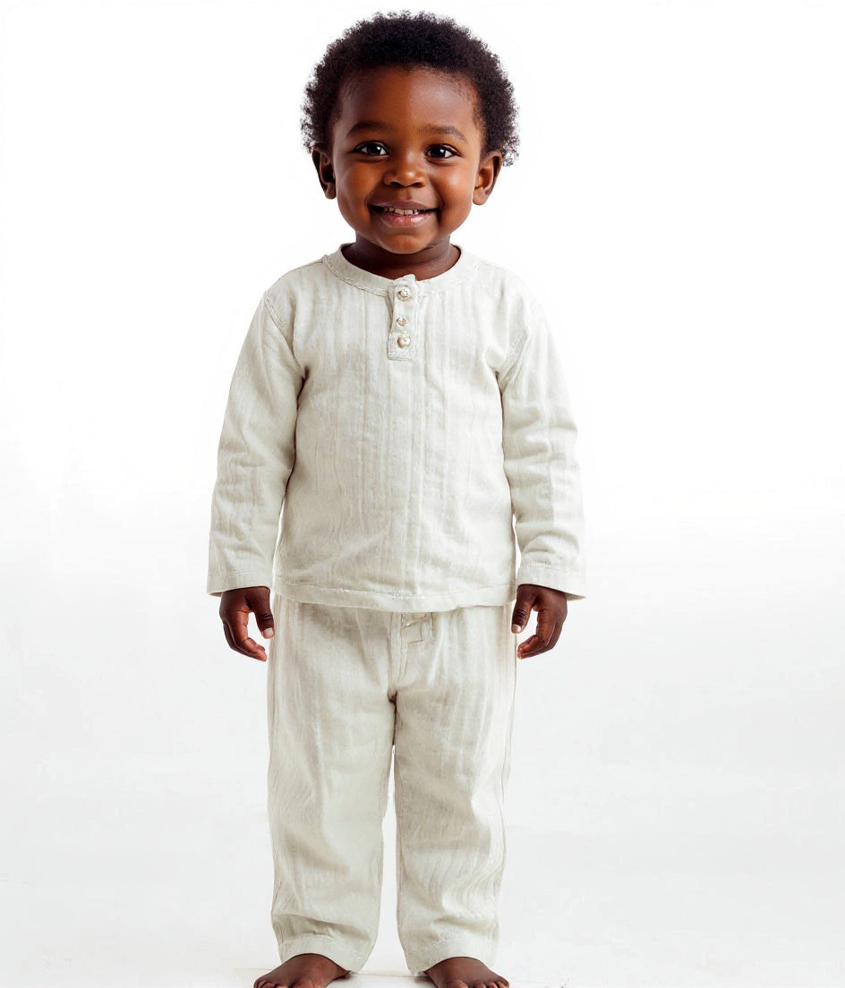 Olive Hush Organic Muslin Nightsuit