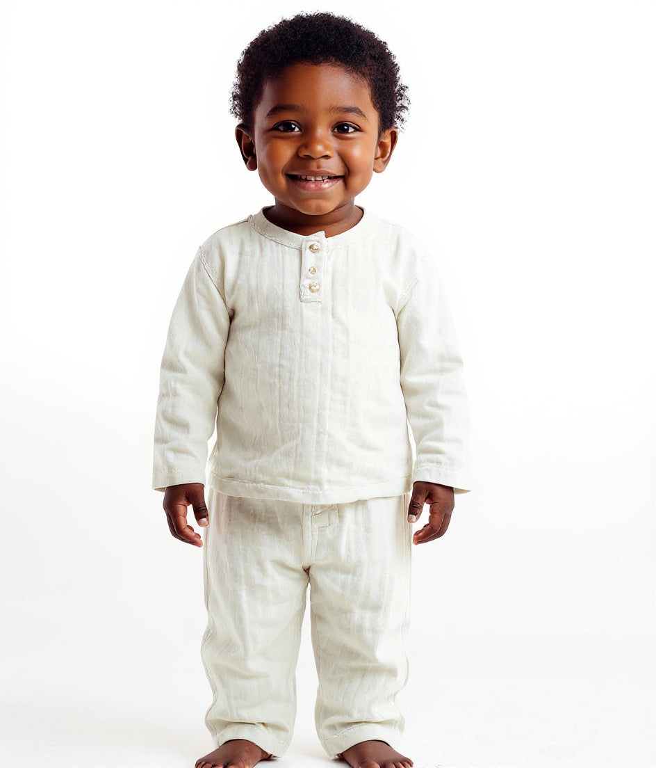 Olive Hush Organic Muslin Nightsuit