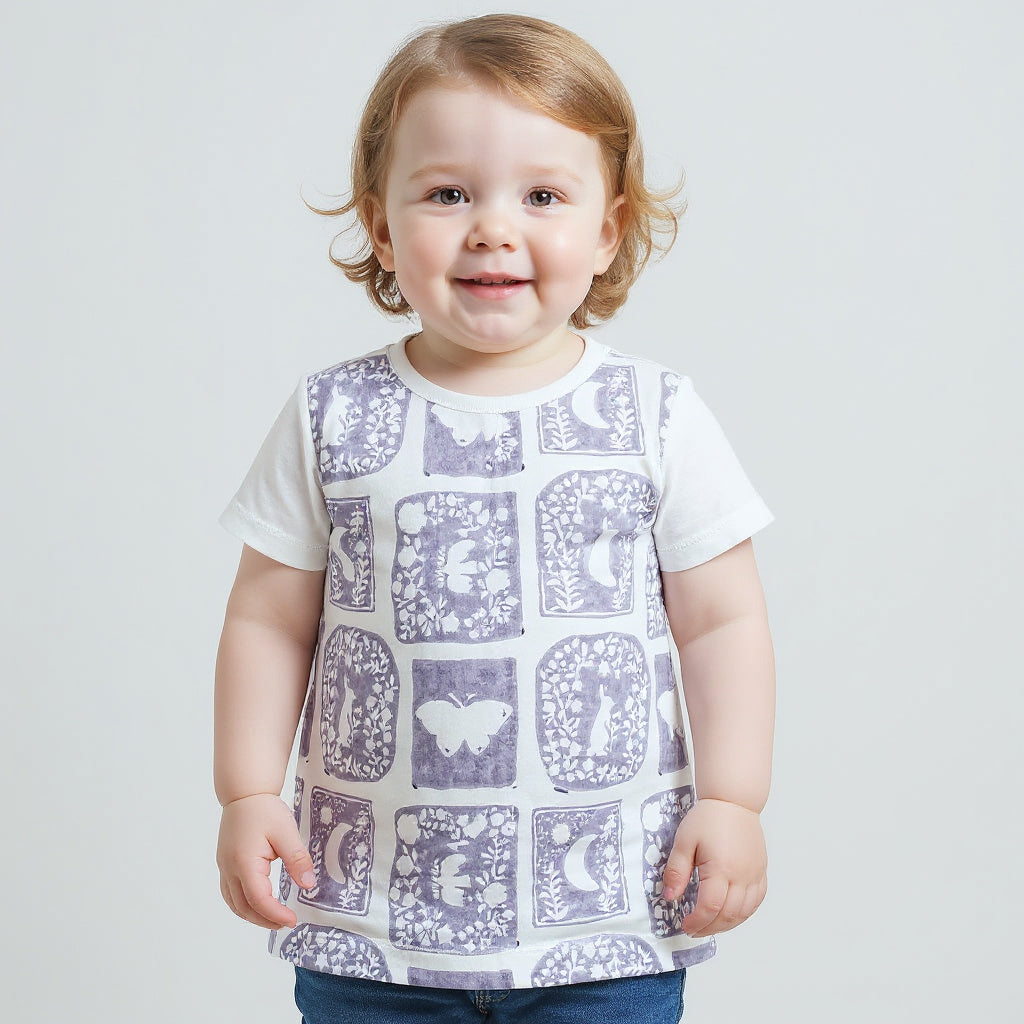 Lavender Meadow Kids Night Suit (Pure Cotton)