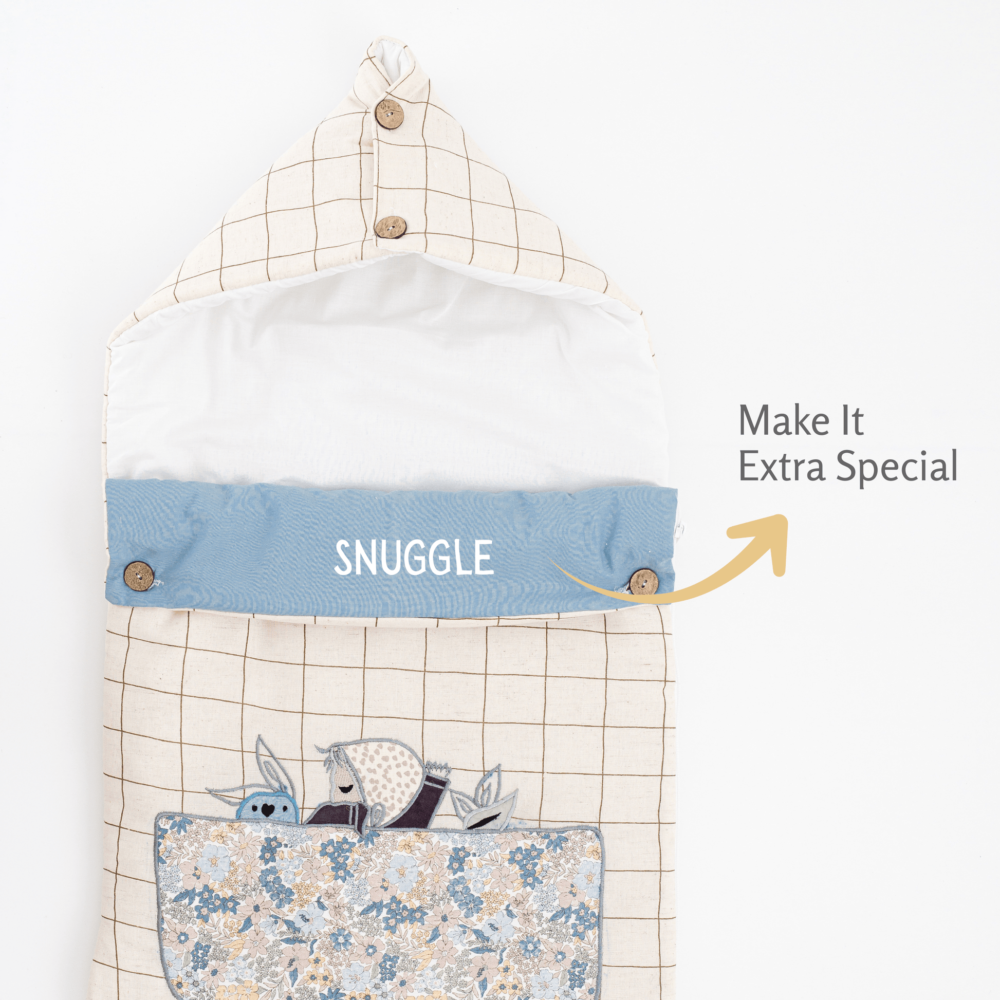 Zoey Baby Carrier Nest Kiss Me Goodnight Baby Carrier Nest + Custom Gift Bag (Handcrafted Patchwork)