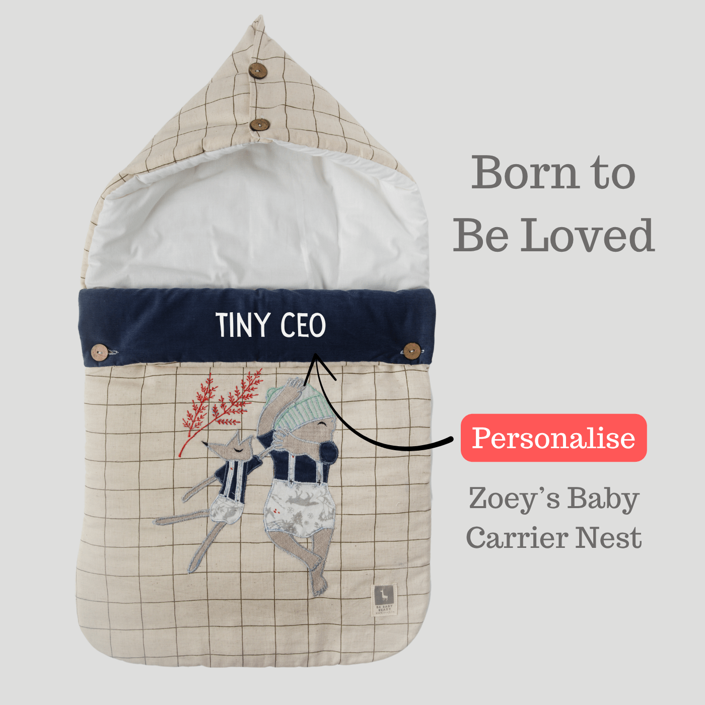 Zoey Baby Carrier Nest Sweet Dreams Baby Carrier Nest + Custom Gift Bag (Handcrafted Patchwork)