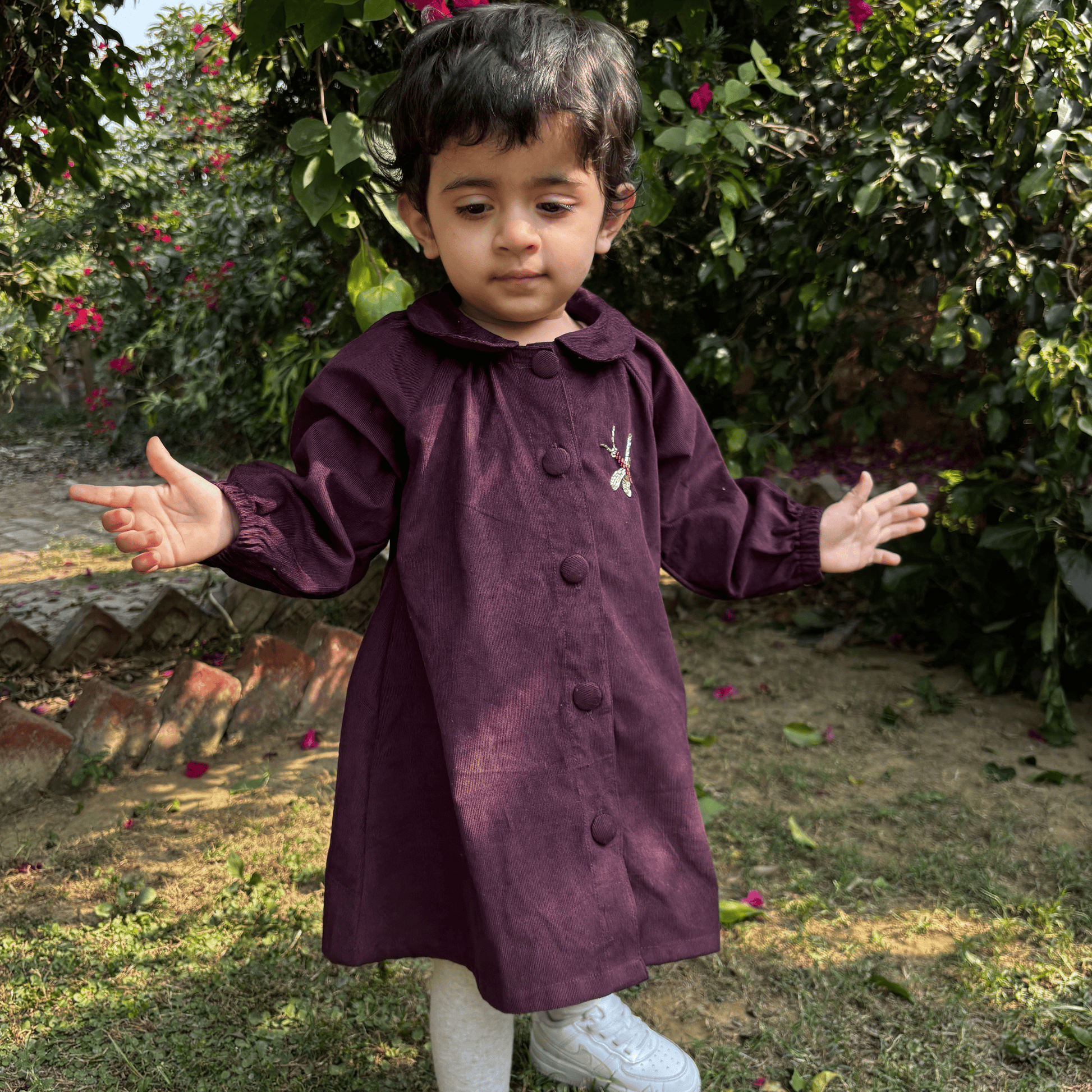 Zoey baby dress Dragonfly Flutter Dress (Premium Corduroy)