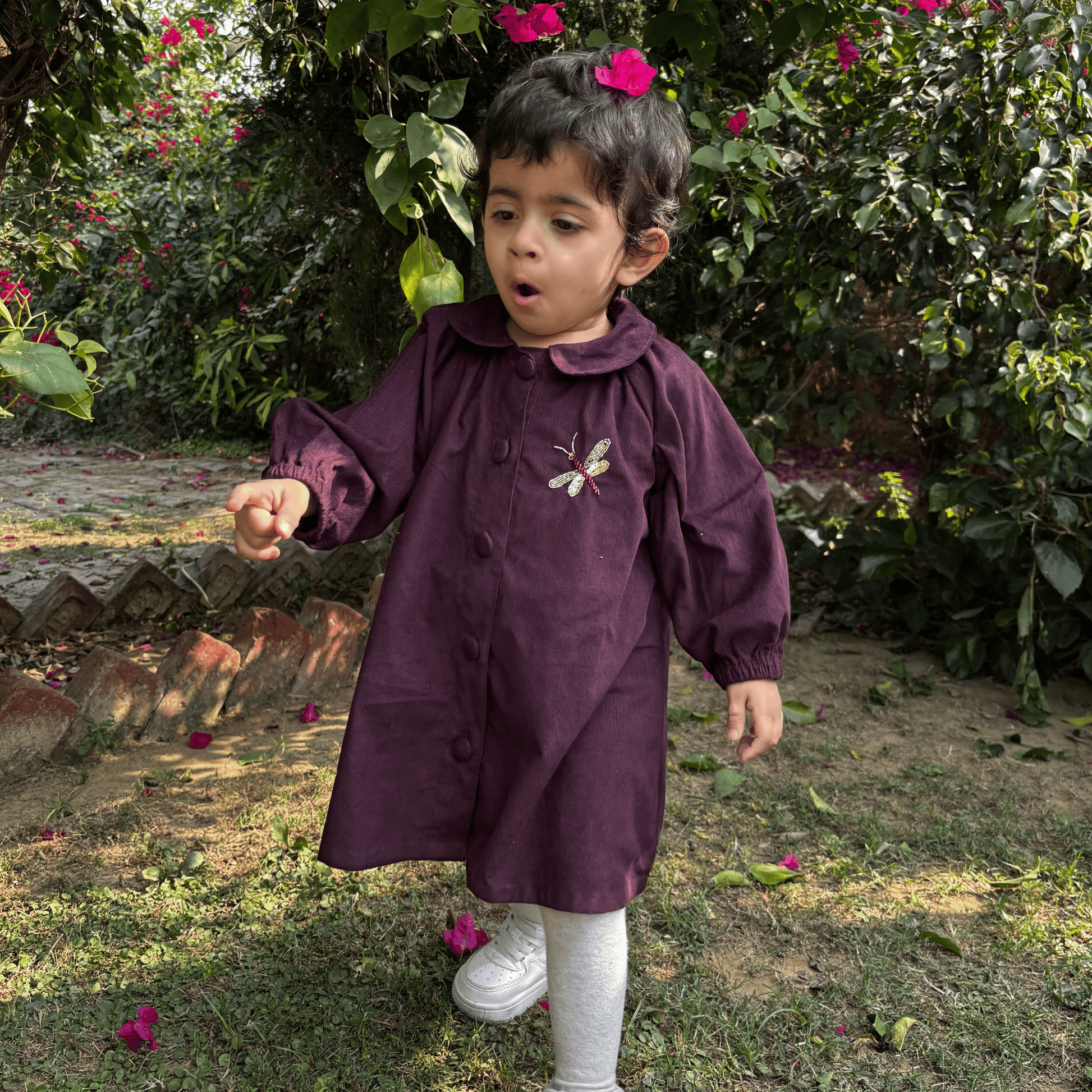 Zoey baby dress Dragonfly Flutter Dress (Premium Corduroy)