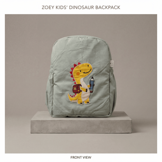 Zoey bonsai backpack Handcrafted Study Buddy Dino School Bag (Personalise)