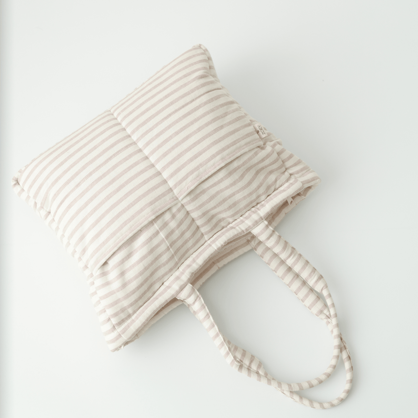 Zoey diaper bag Almond Stripe Tote Diaper Bag (100% Cotton)