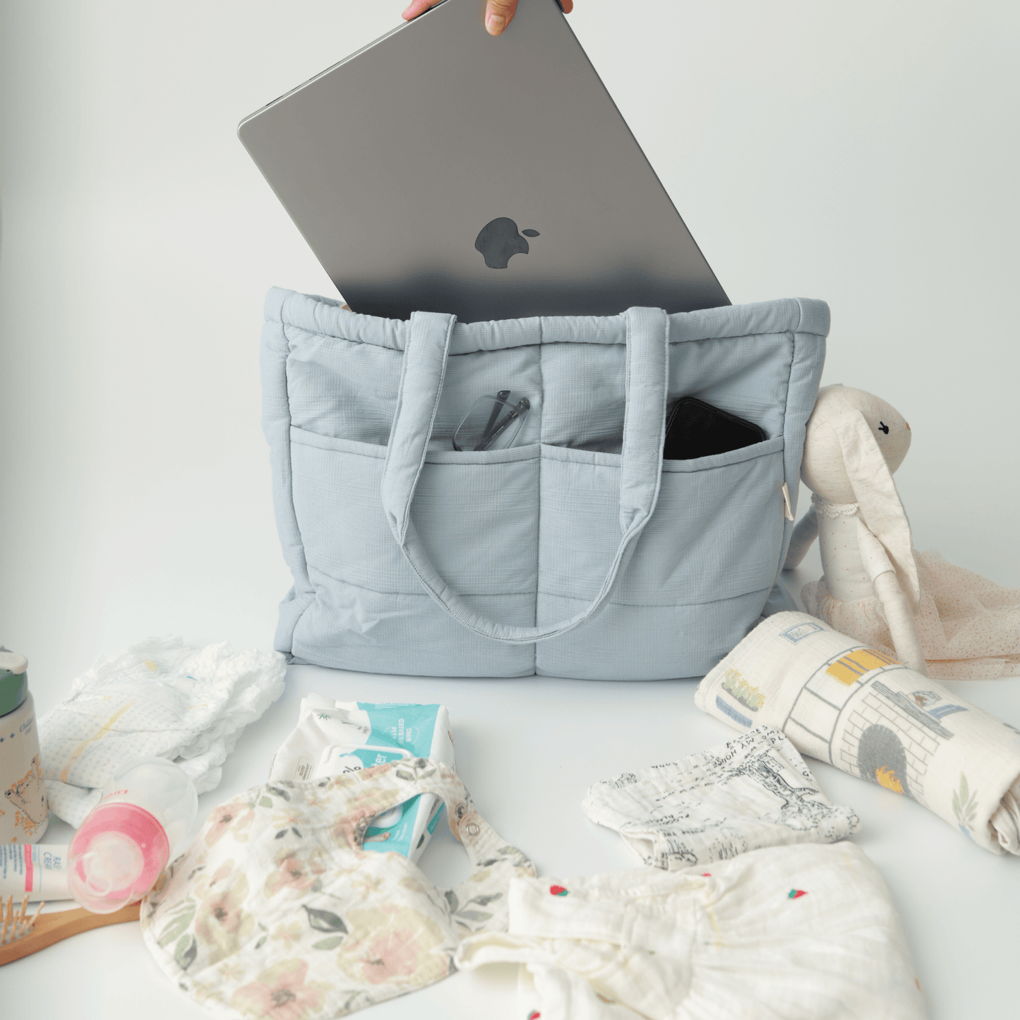 Zoey diaper bag Frost Tote Diaper Bag (100% Cotton)