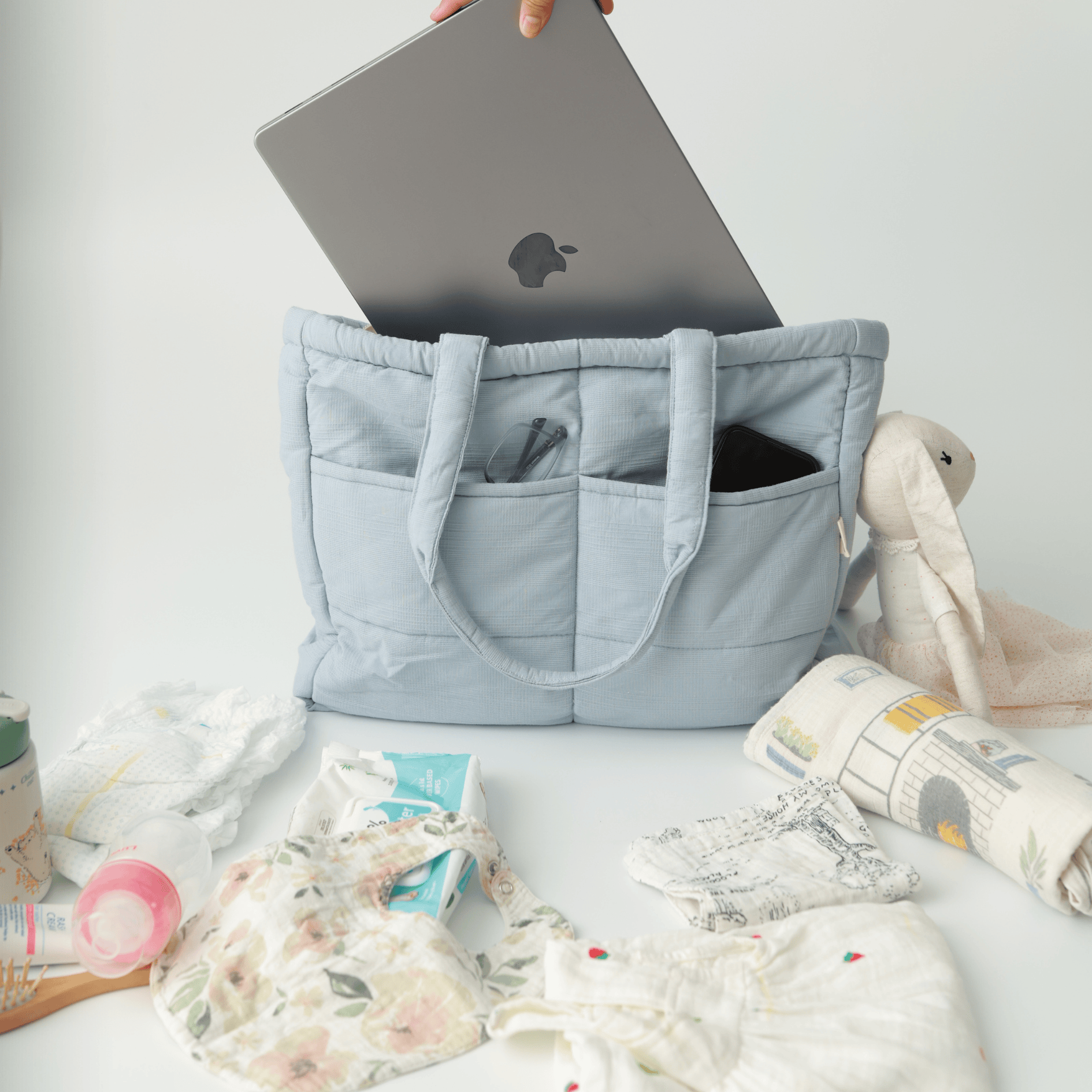 Zoey diaper bag Frost Tote Diaper Bag (100% Cotton)